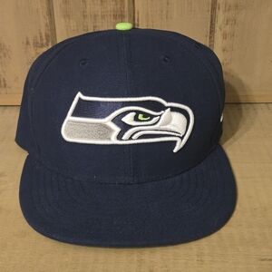 NFL New Era Seahawks Fitted Hat Size 7 1/4